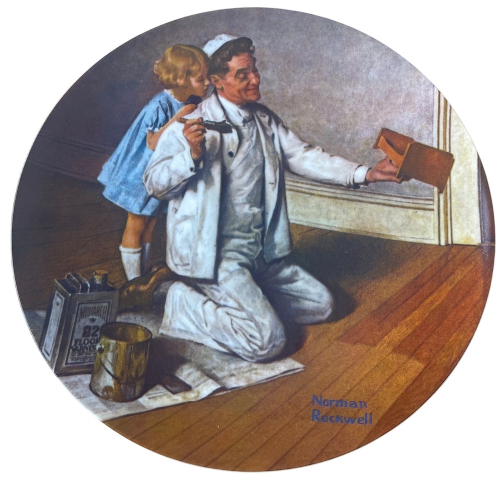 00440 - Norman Rockwell The Painter '83 LTD Ed Plate No 8951P Knowles China